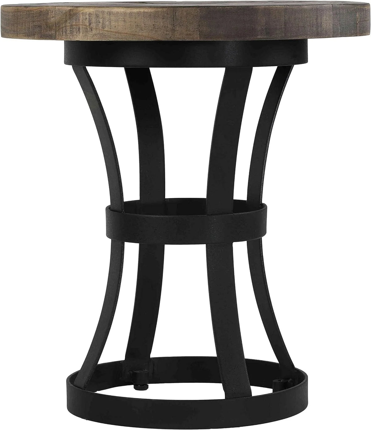 Solid Reclaimed Wood End Table Q107