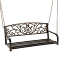 Bronze Metal Outdoor Porch Swing A157741
