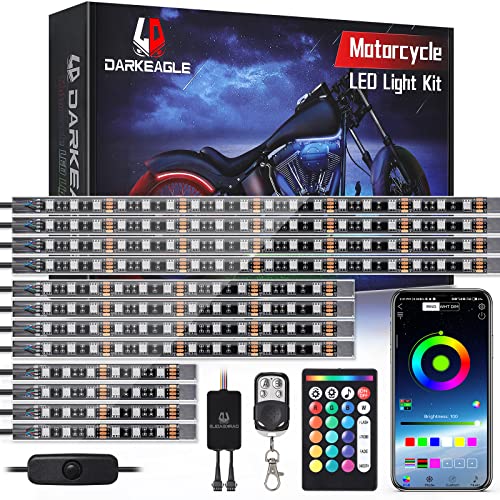12Pcs Motorcycle LED Light Kit with Brake Light Turn Signal R6685