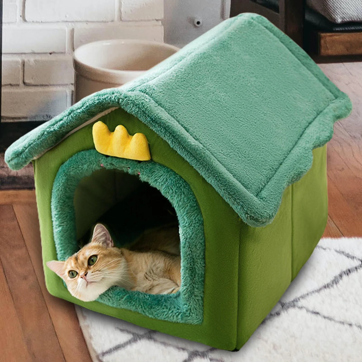 Cats Bed Sleeping House Cave Non Slip Kennel Warm Tent N10506