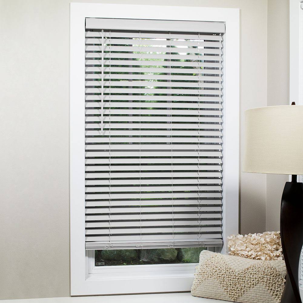 Grey Cordless Flat Slat Blind B11080