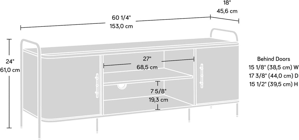 Sindoori Mango Finish Entertainment Credenza D42933