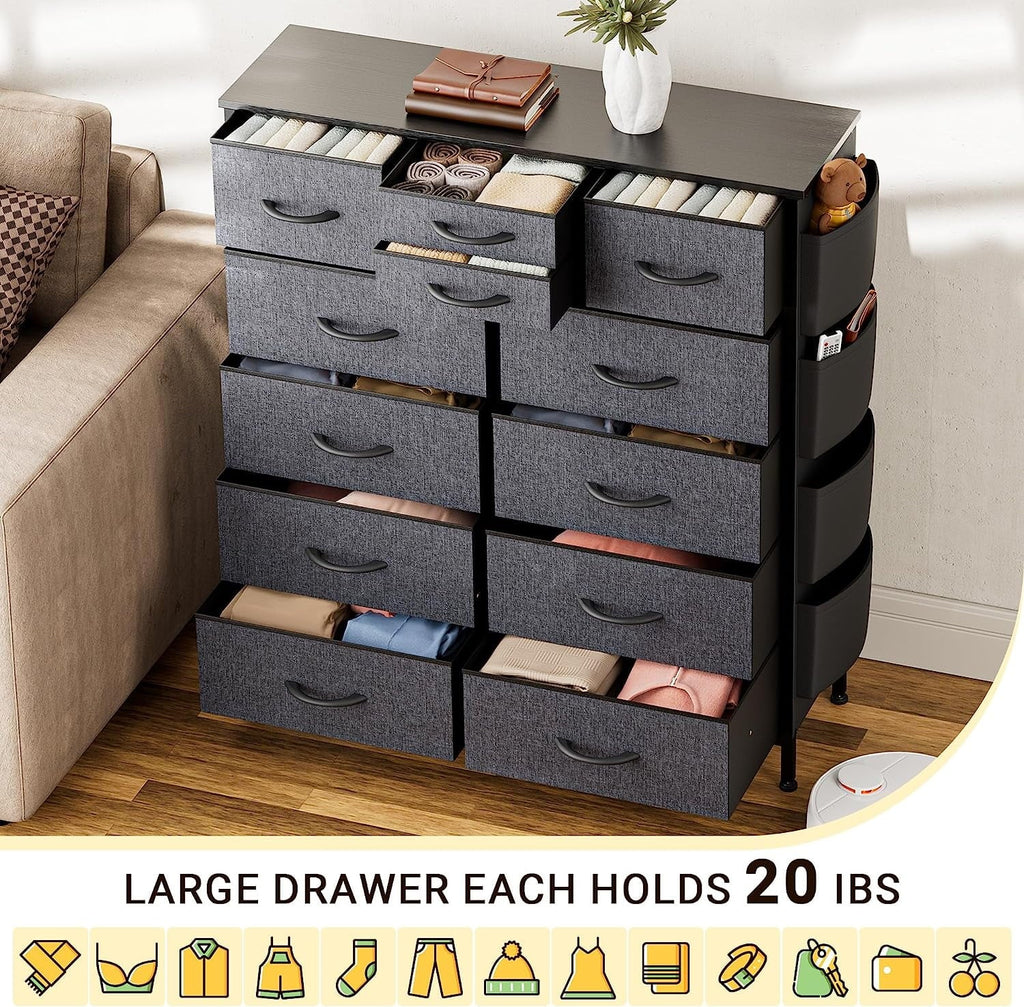 12 Drawer Fabric Dresser N251