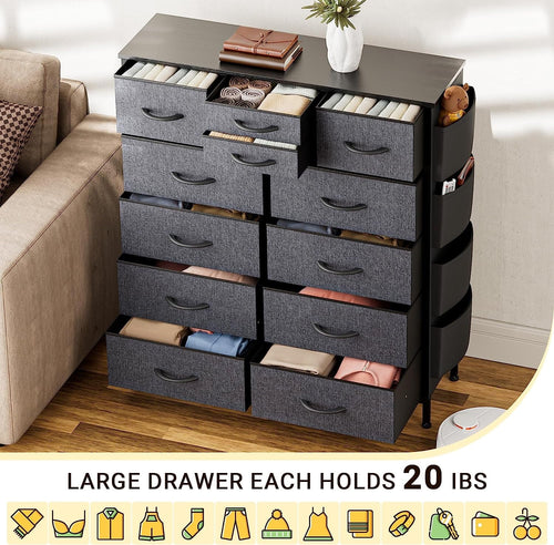 12 Drawer Fabric Dresser N251