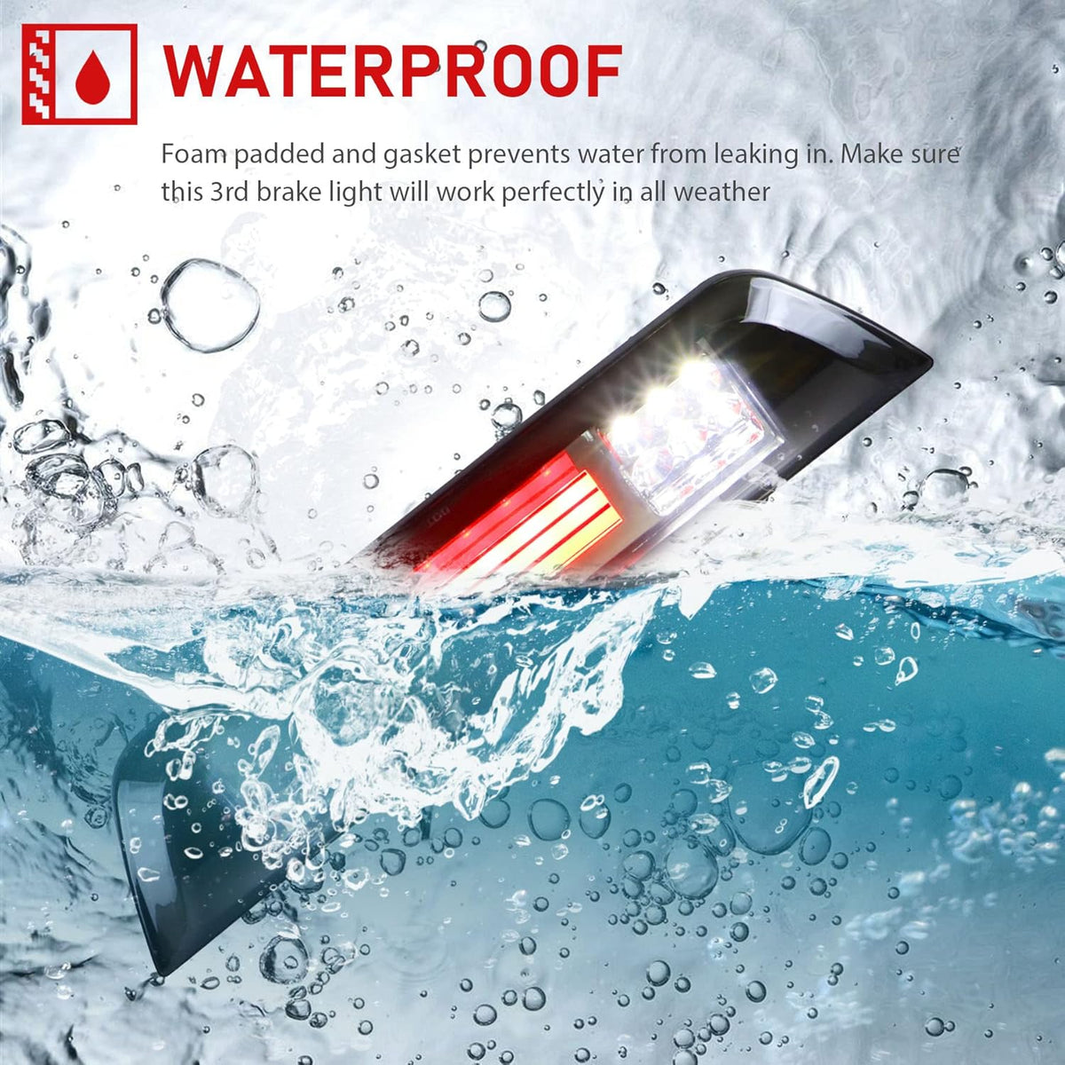 LED 3rd Brake Light High Mount Stop Light Smoke Lens C386304