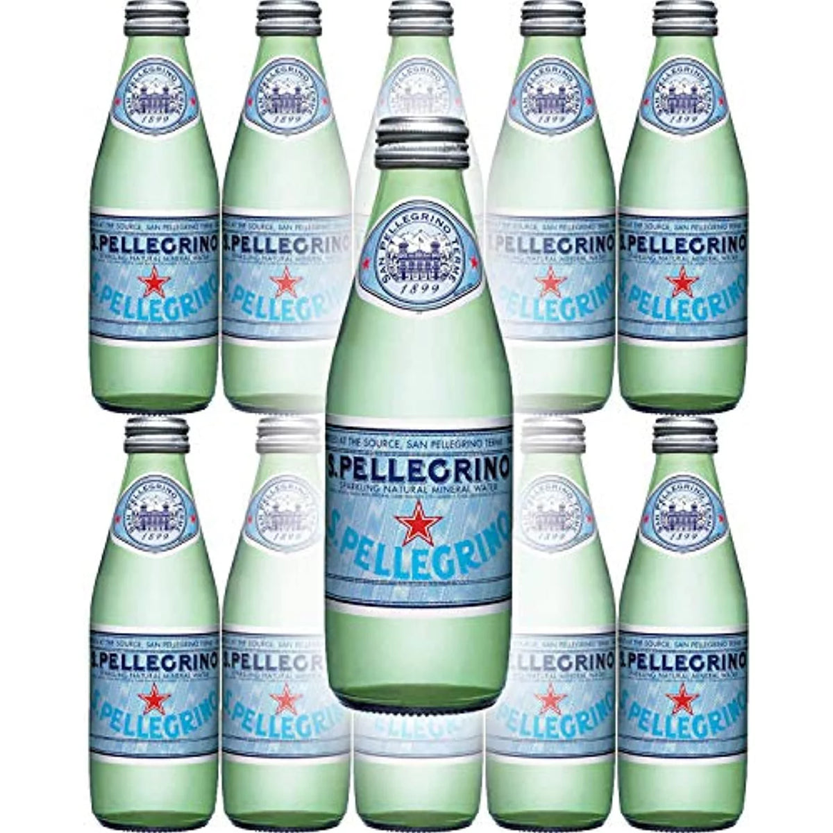 Sparkling Natural Mineral Water 8.45Oz Glass Bottle Pack Of 10 K307