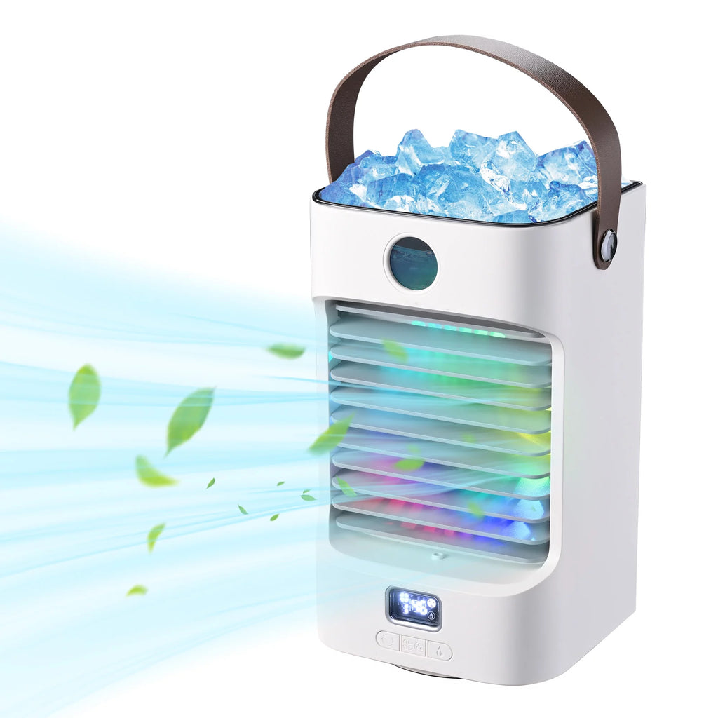Portable Tabletop Air Cooler Fan with LED Light H852854