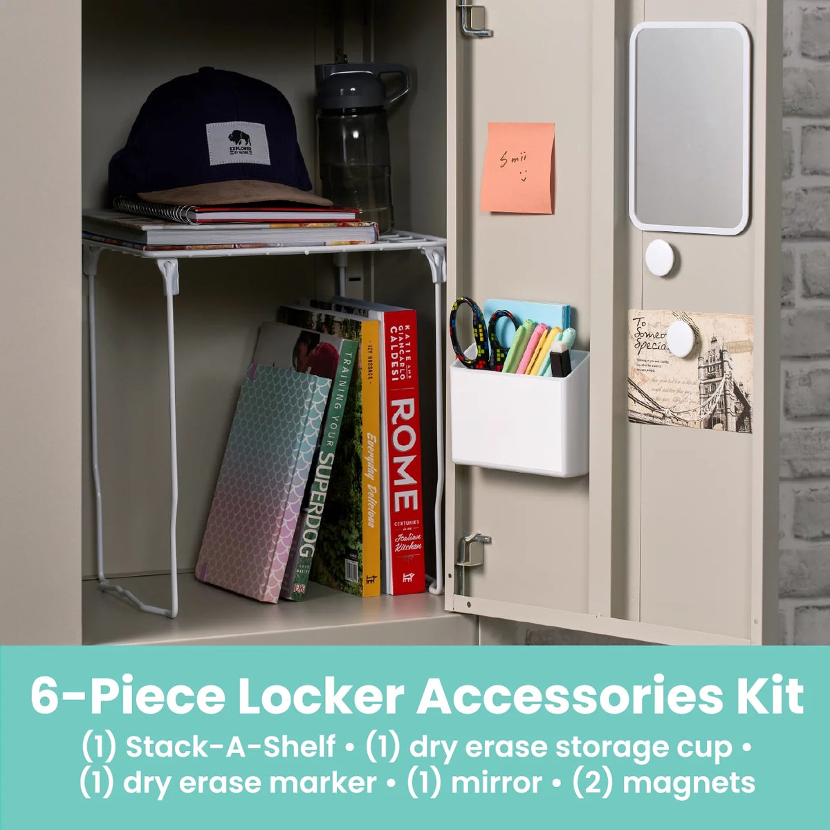 7-Piece Locker Kit with 12" Shelf, White H710047