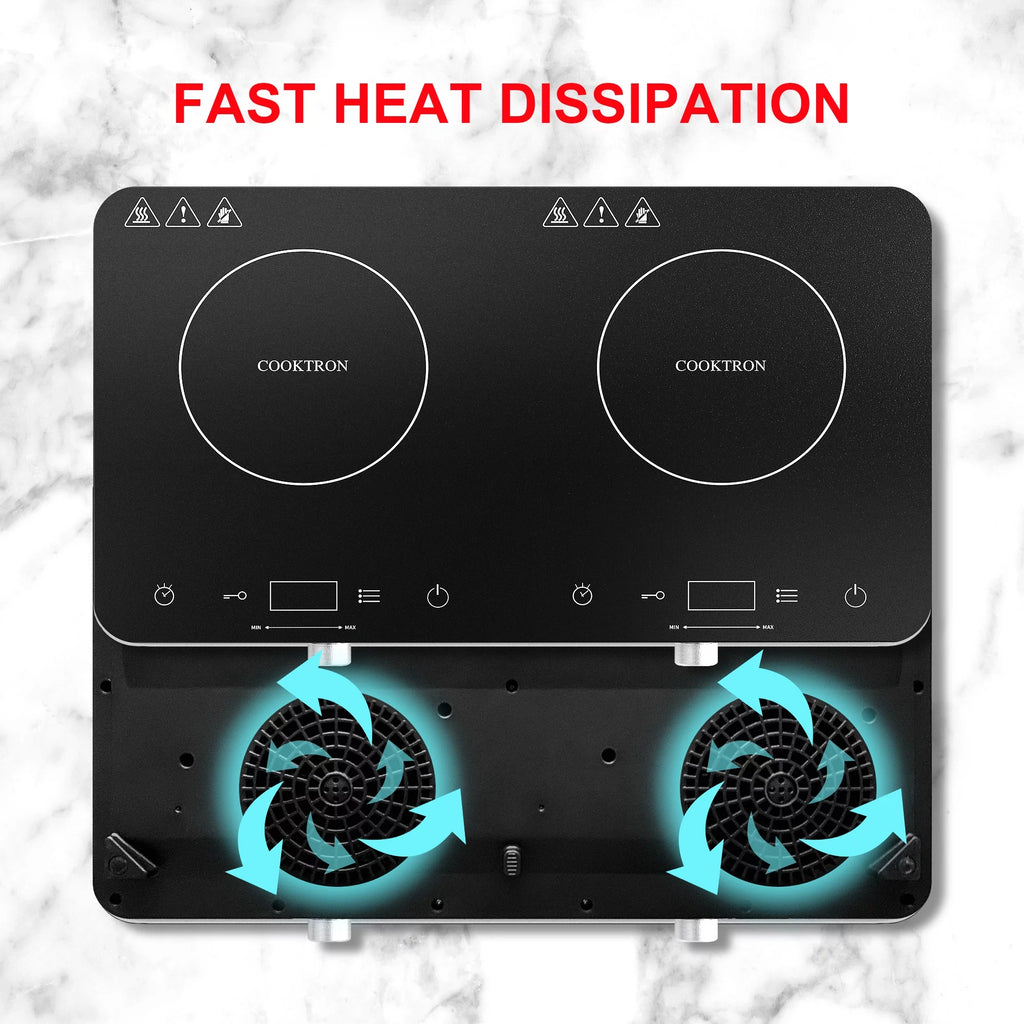 1800W Double Burner Electric Induction Cooktop O500907