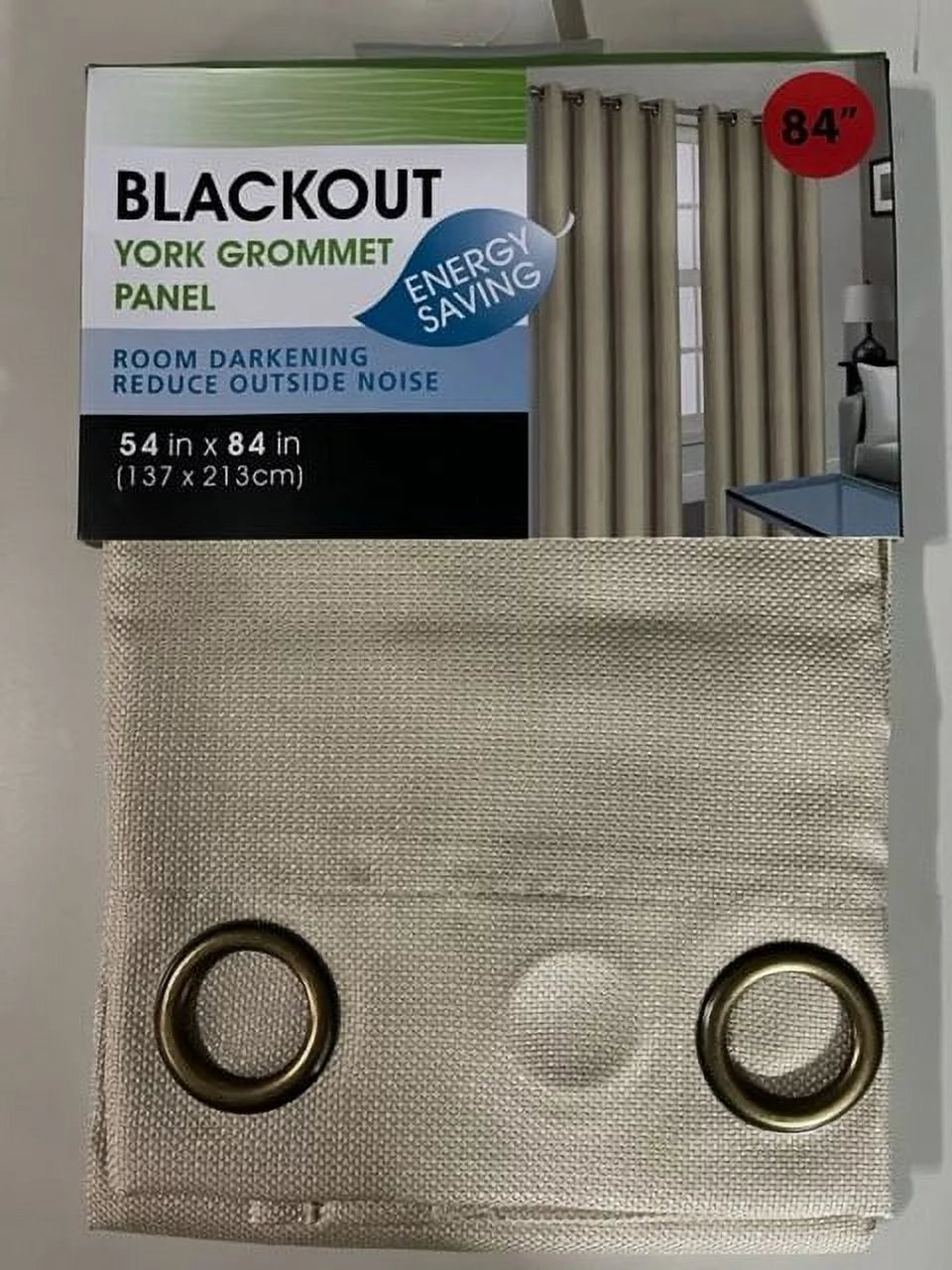 Set of 2 Blackout Thermal Lined Grommet Top Curtain Panels 84 Long Z2309