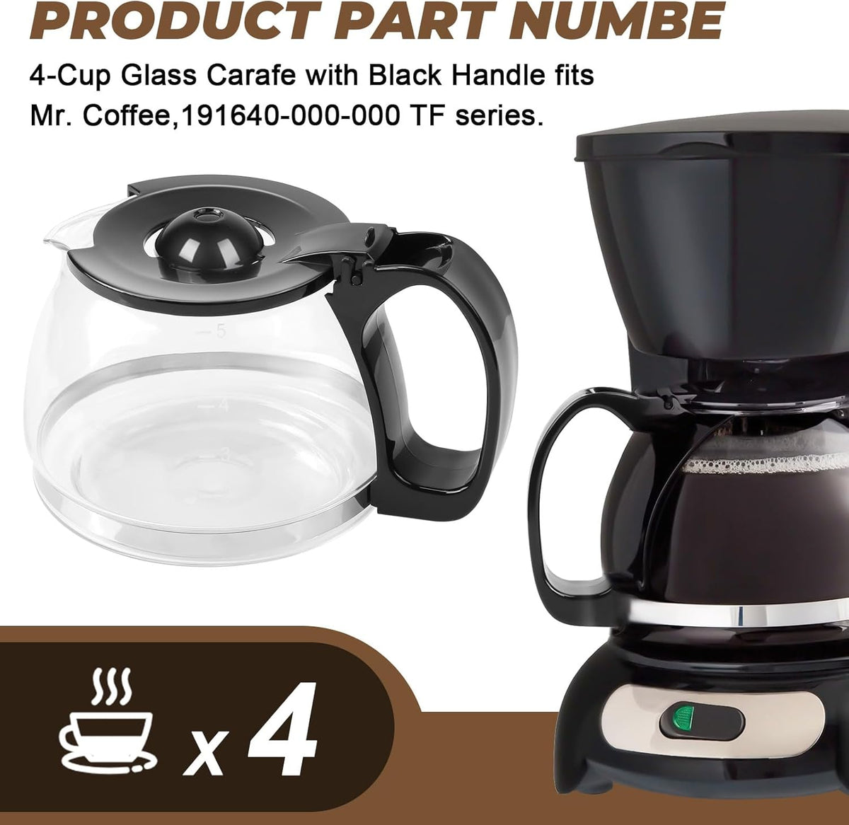 4-Cup Glass Carafe G251