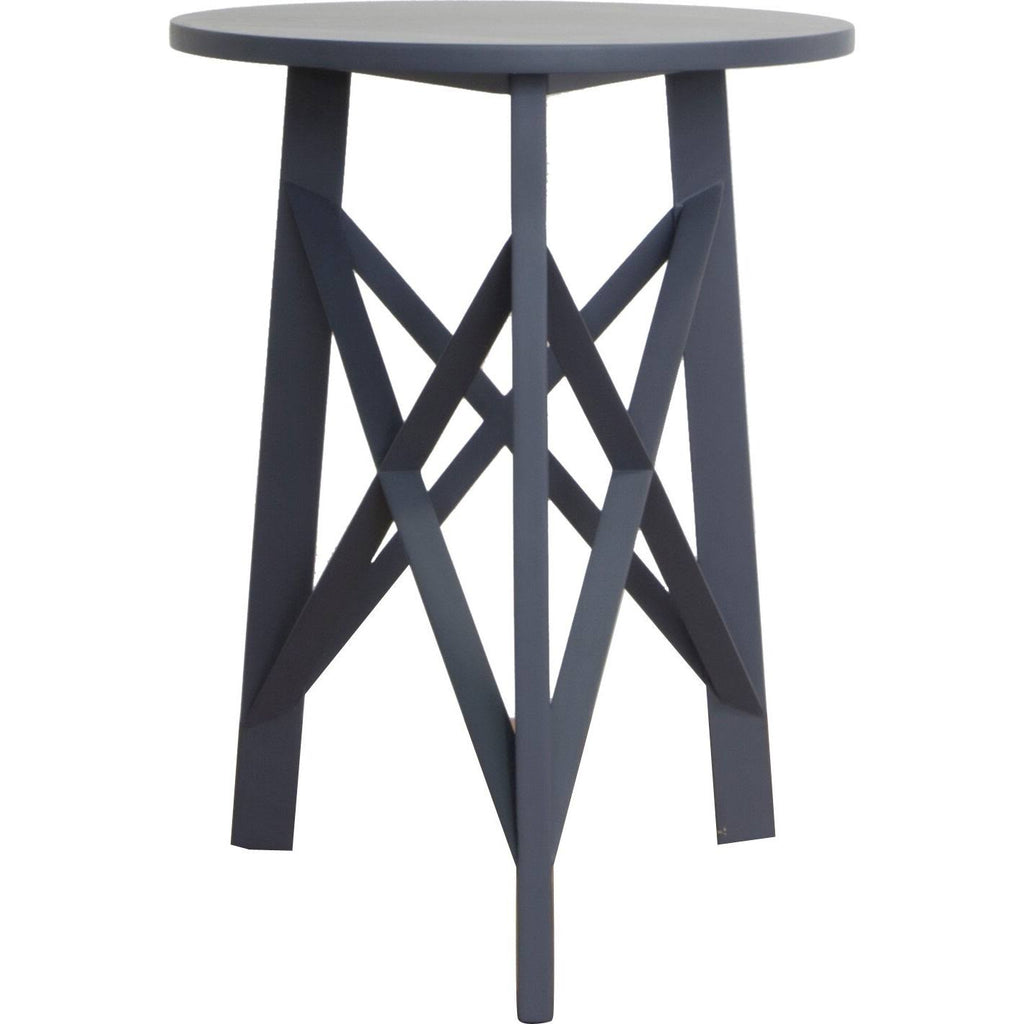 Blue Acacia Wood Accent Table S343463