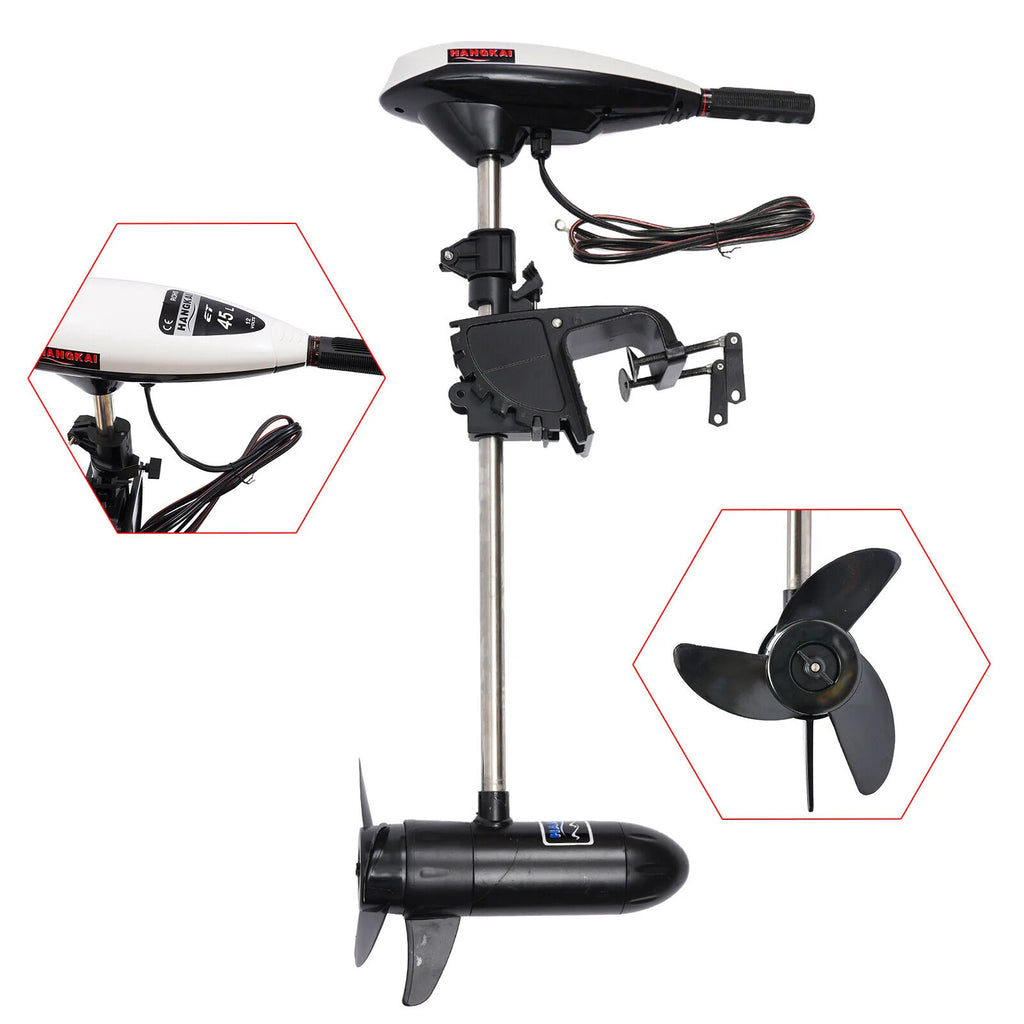 12V Telescopic Electric Outboard Motor 552W 45LBS W4319