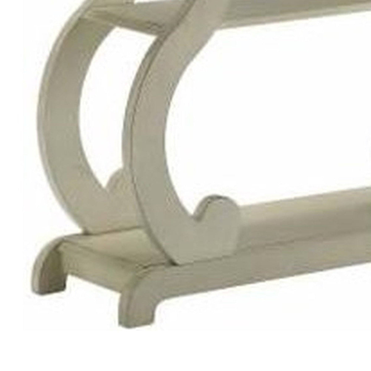White Wooden Console Table with 2 Open Bottom Shelves R802