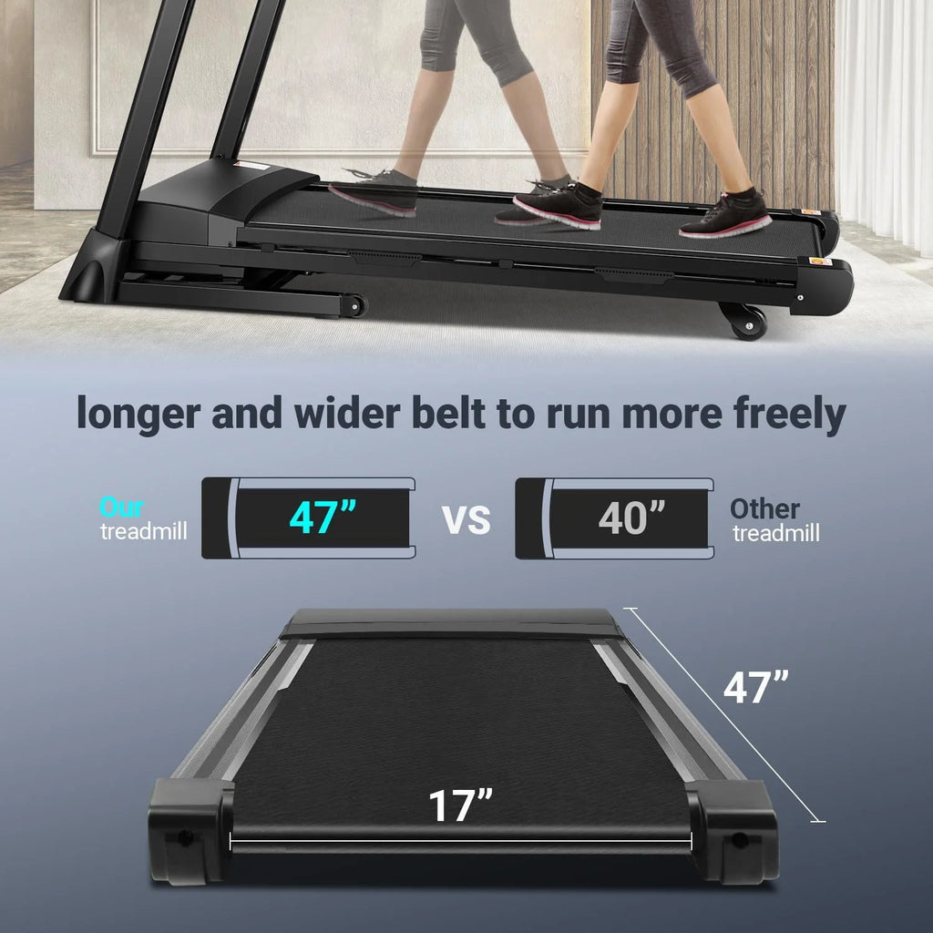 Auto Incline Treadmill with Bluetooth Speaker and LCD Display J16026