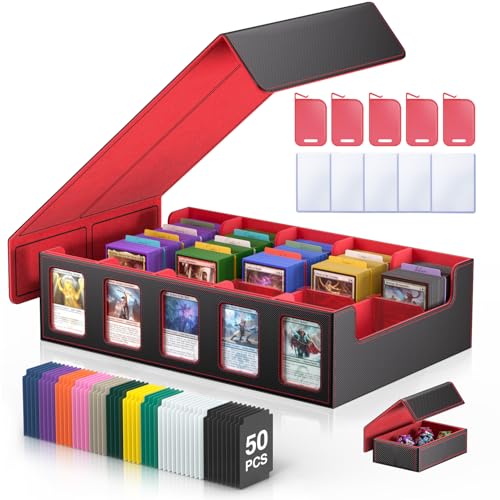 5-Row Trading Card Storage Box with Magnetic Lid B650