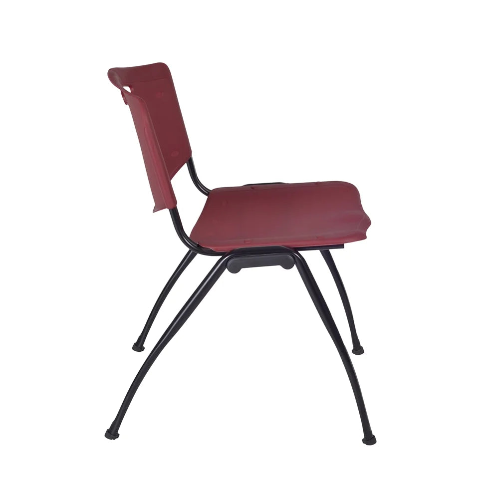 36" Square Breakroom Table & 4 Stack Chairs C6279