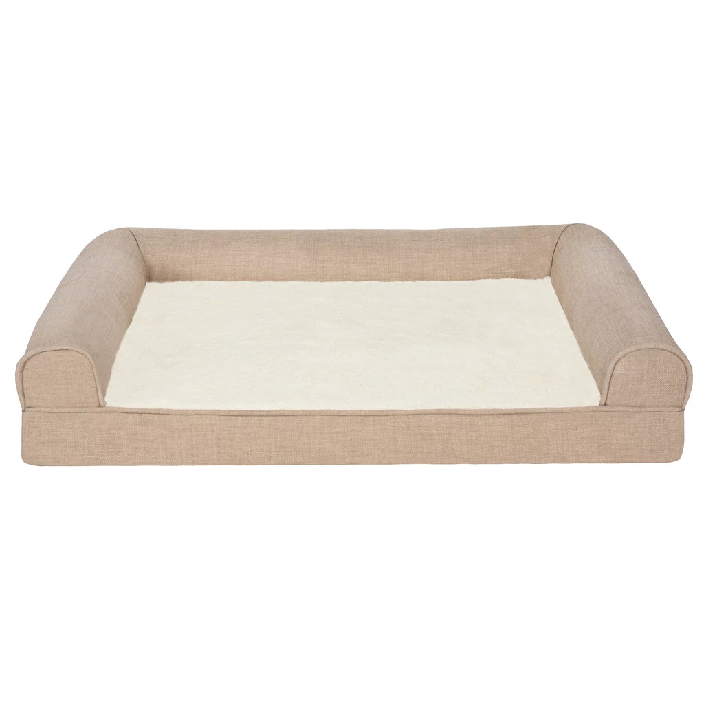Large Plush Linen Orthopedic Sofa Pet Bed F57115