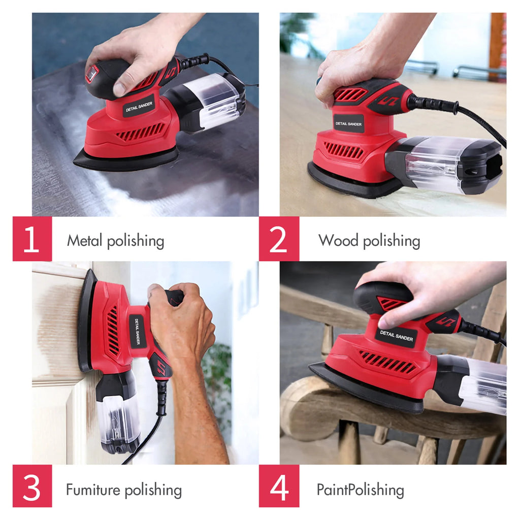 Mouse Detail Sander, 13500RPM Compact Electric Sander with 20Pcs Sandpapers H395543