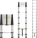 Telescoping Ladder 12.5ft, Aluminum Collapsible, Heavy Duty 330lbs, Non-Slip B89863