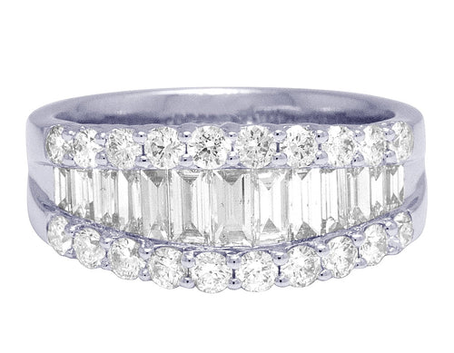 18K White Gold Solitaire Diamond Band 9MM 2.0 CT E743854