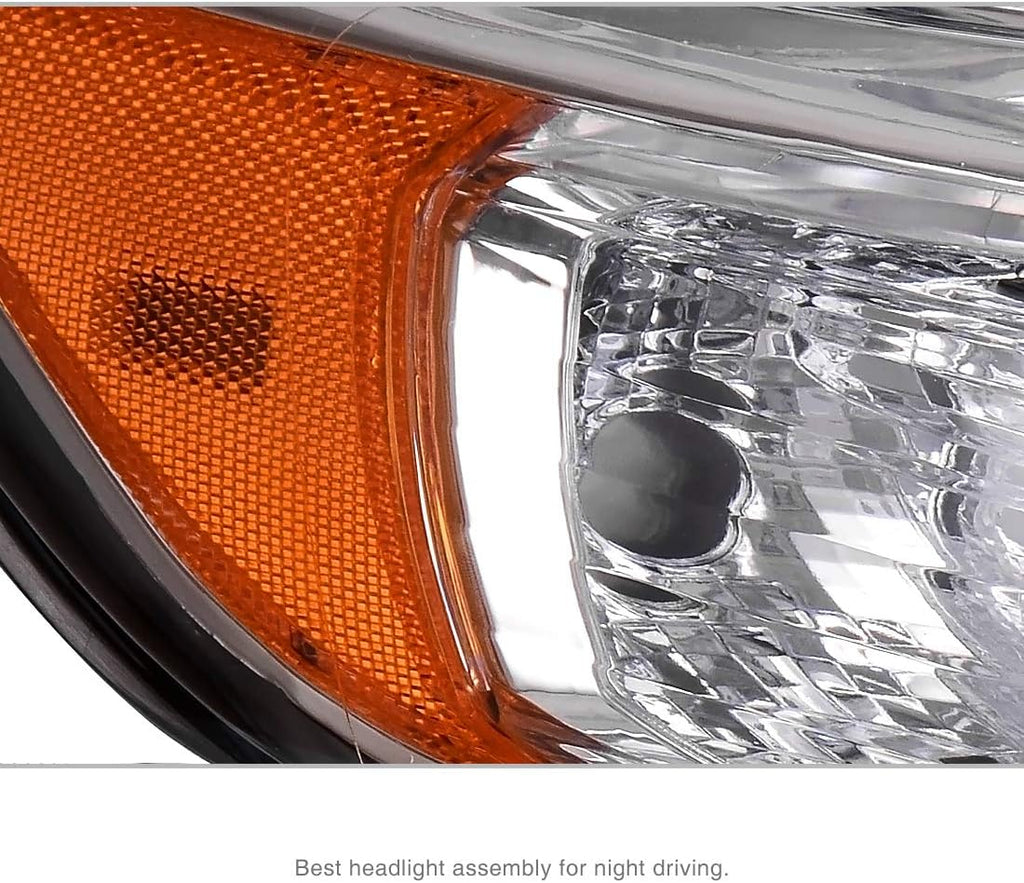Headlight Assembly with Chrome Housing Clear Lens U3102