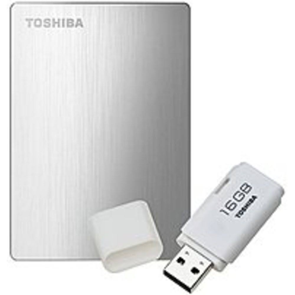 1 TB External Hard Drive with 16 GB Flash Drive W270125