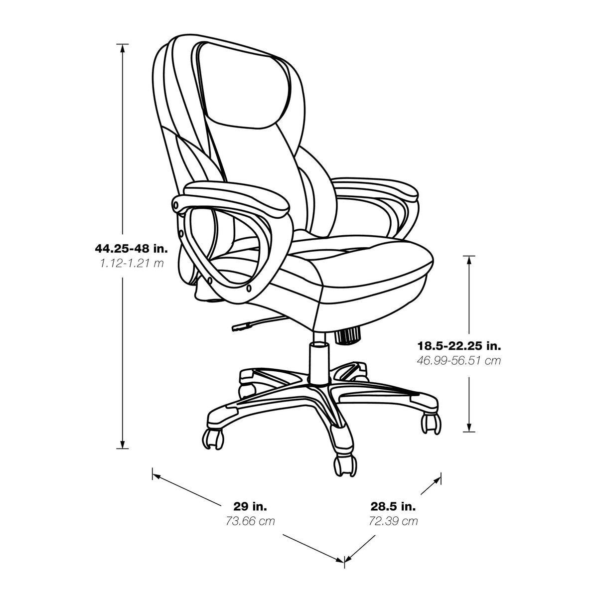Cream Bonded Leather Executive Office Chair A9495