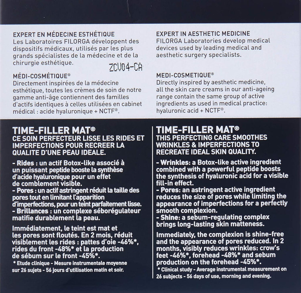 Time-Filler Mat Face Cream with Hyaluronic Acid and Peptides, 1.7 Oz Z8052