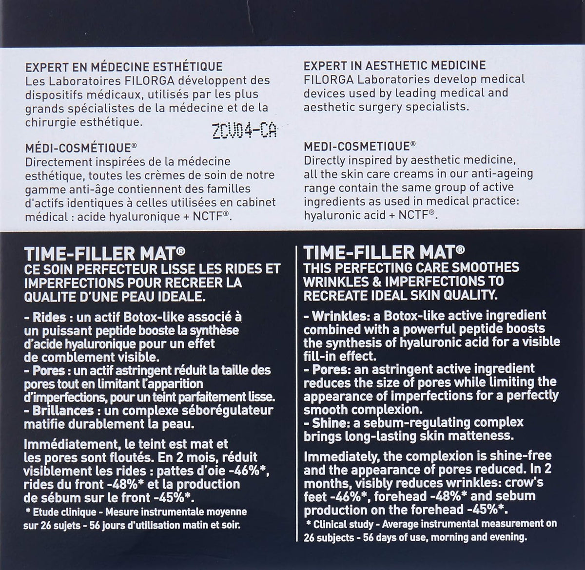 Time-Filler Mat Face Cream with Hyaluronic Acid and Peptides, 1.7 Oz Z8052