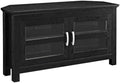 2 Door Corner Wood TV Stand up to 48" 44 Inch Black A13573