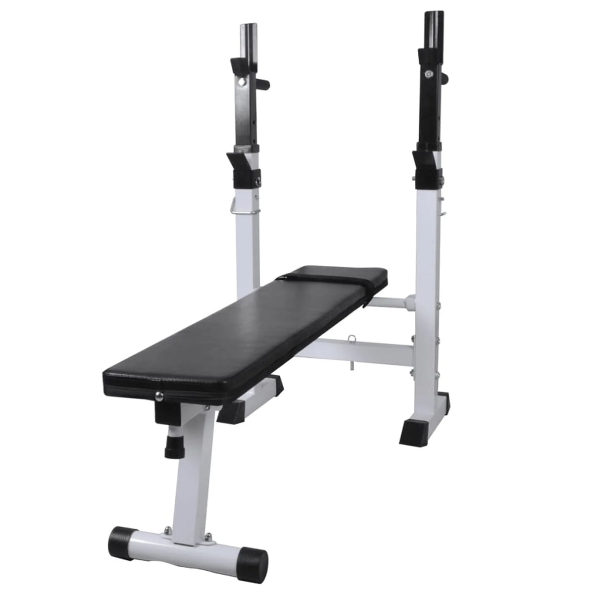 Workout Bench with Weight Rack, Barbell and Dumbbell Set 264.6 lb F34677