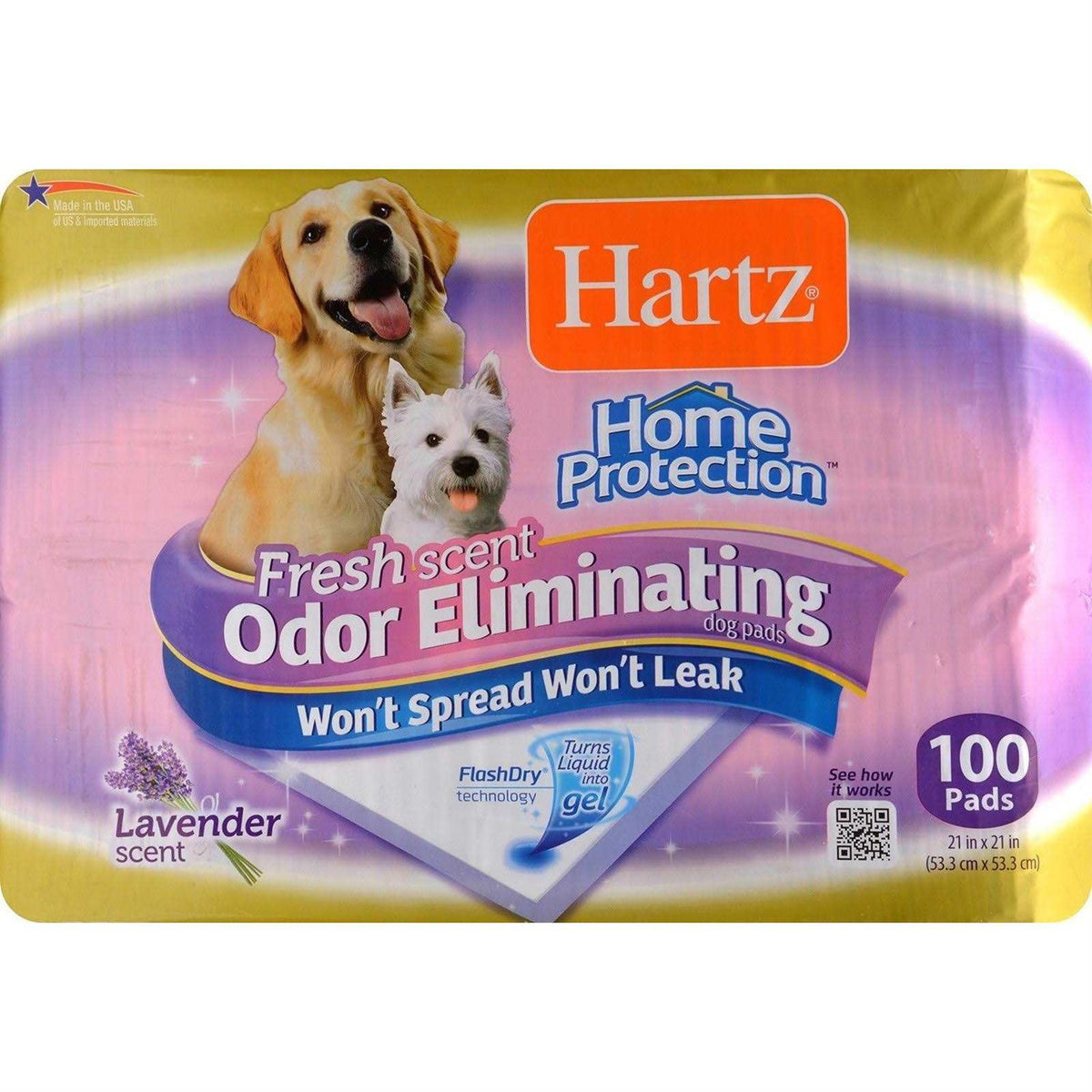 Lavender Scent Odor Eliminating Dog Pads C438