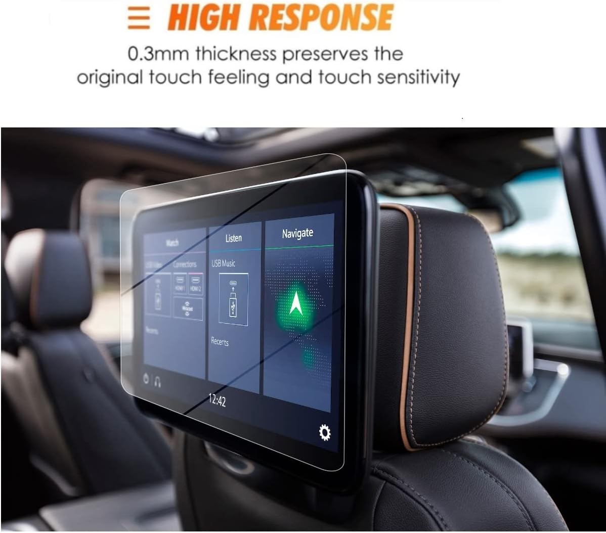 12.6 Inch Rear Entertainment Tempered Glass Screen Protector 2PCS/Set R8564