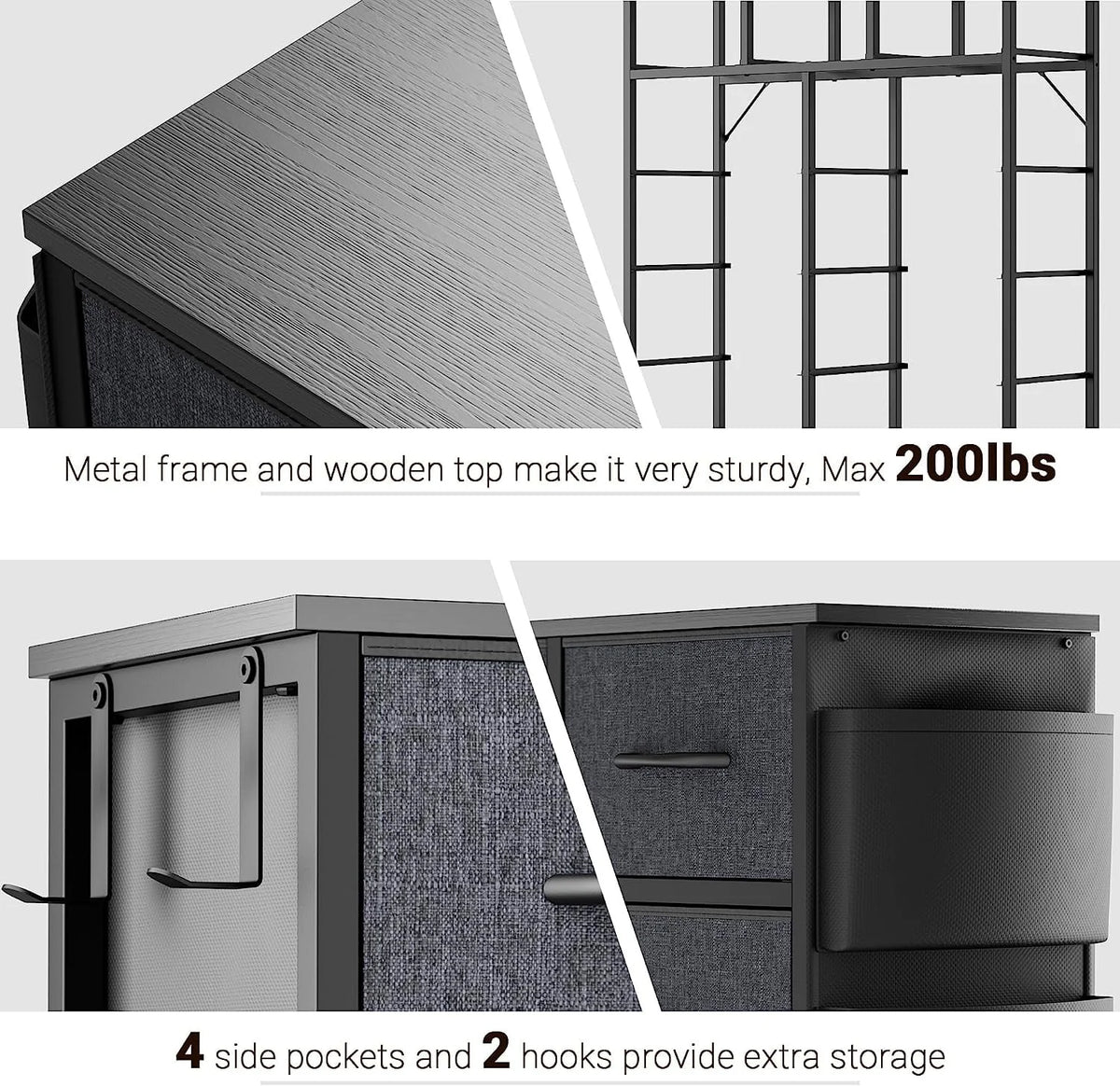 12 Drawer Fabric Dresser N251