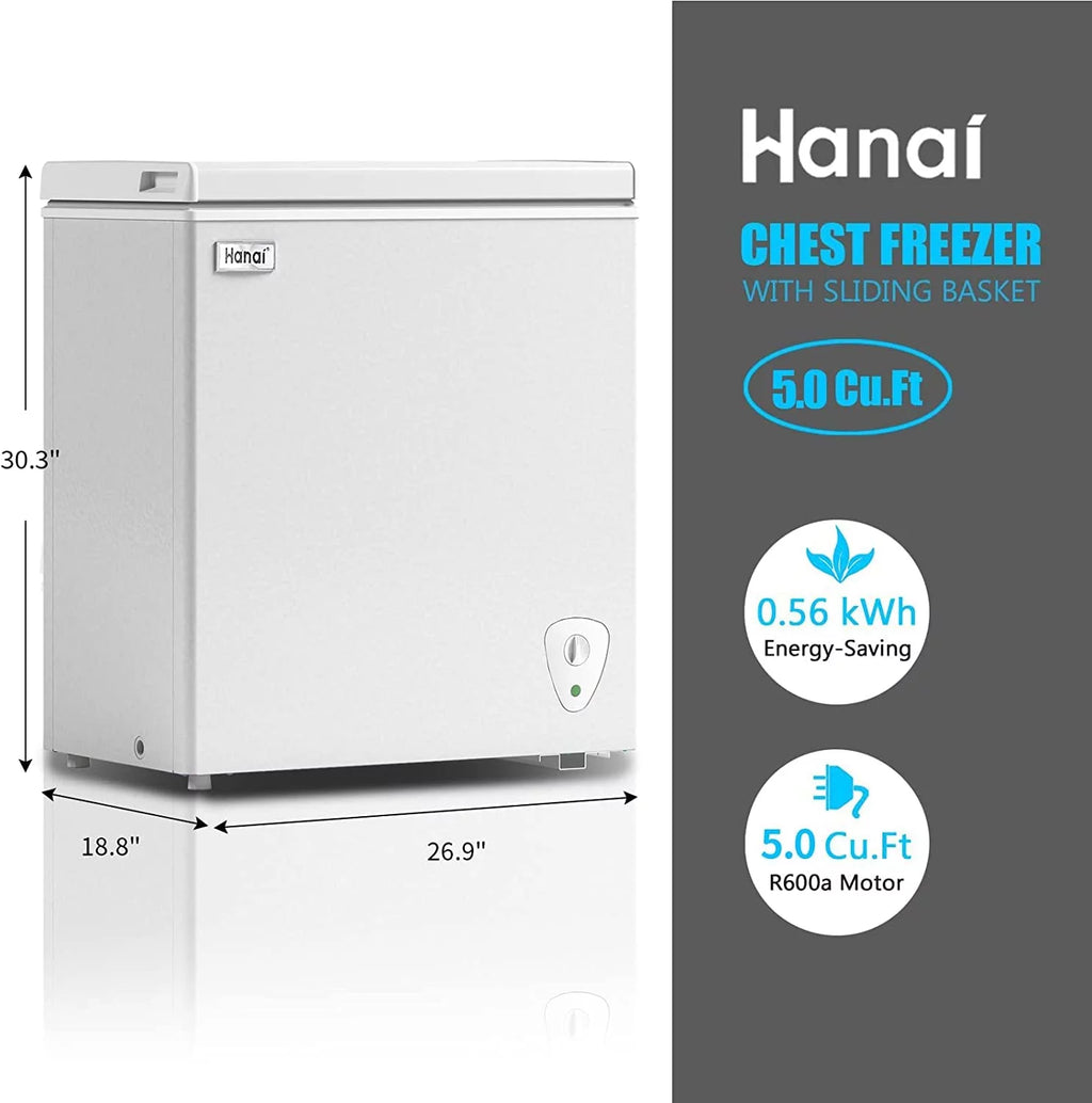 5.0 Cu.ft White Chest Freezer W98693
