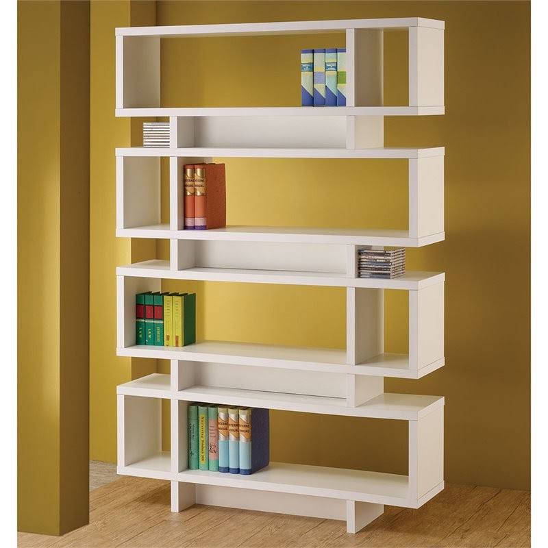 White 4 Tier Open Bookcase U993