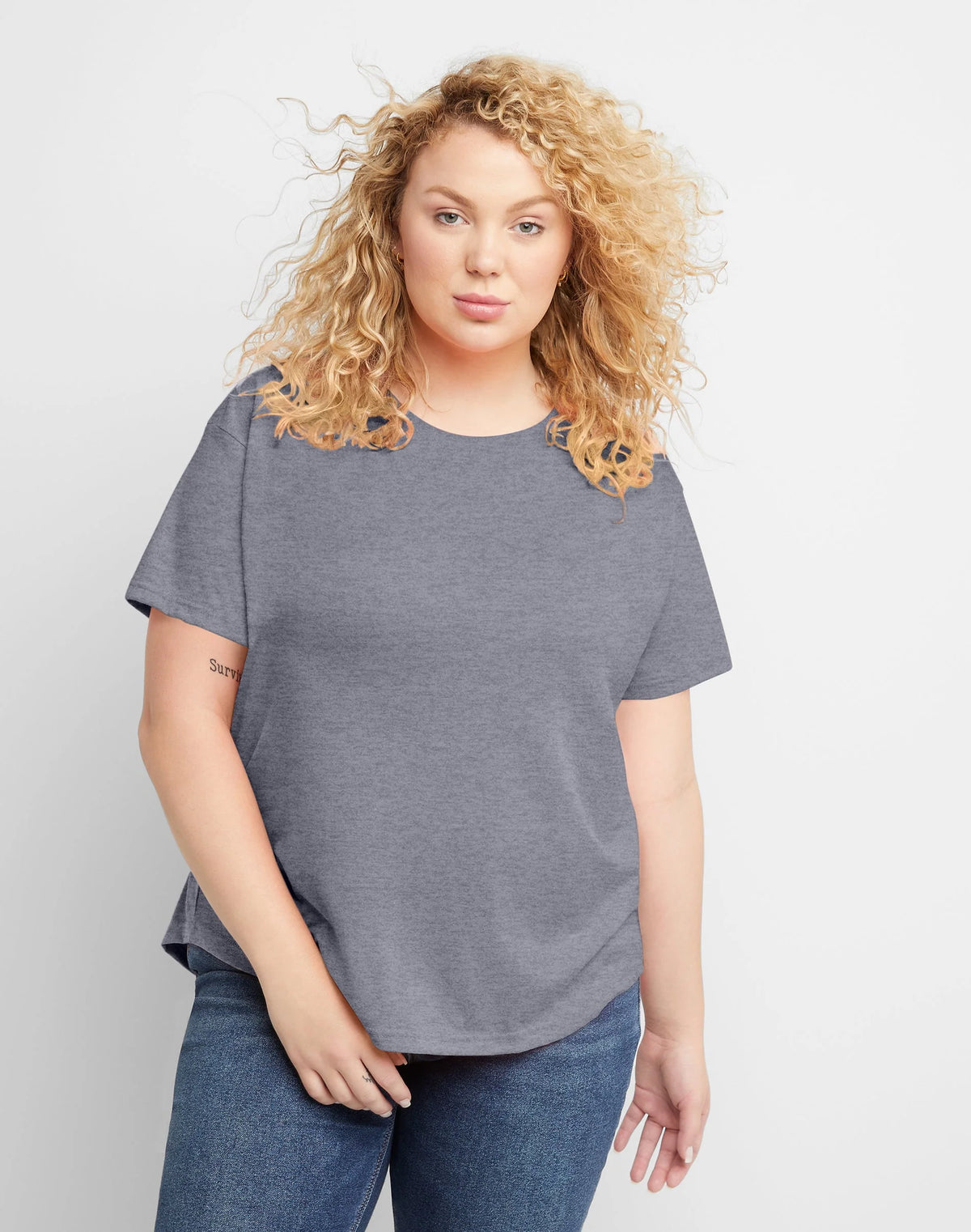 Women's Tri-Blend T-Shirt Relaxed Fit Plus Size R273