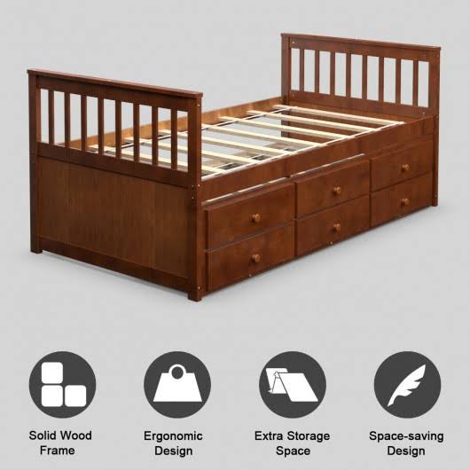 Twin Captain's Bunk Bed U97493