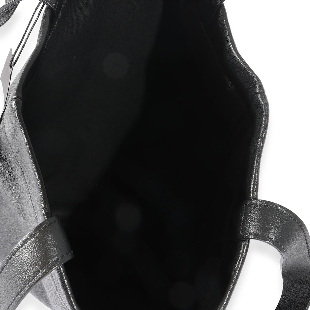 Black Calfskin Flat Shopping Tote W831040