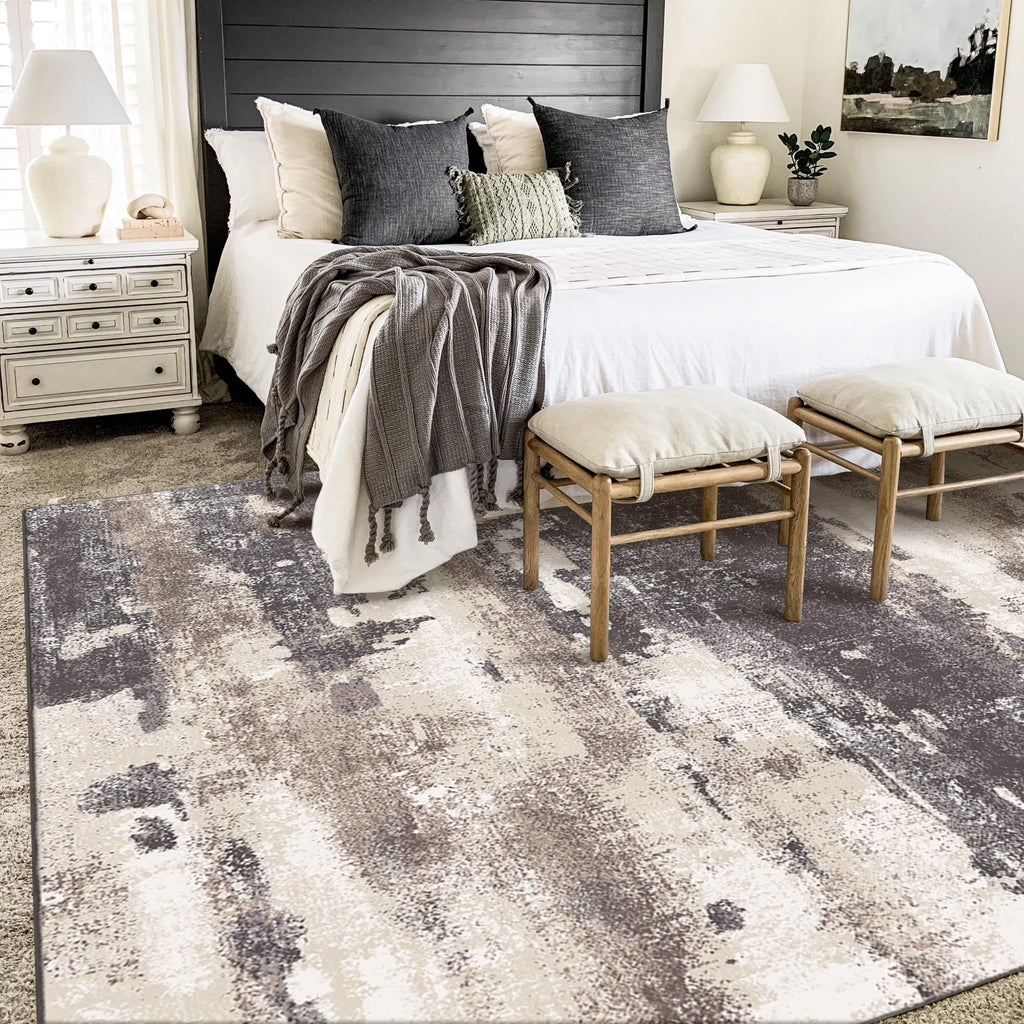 5x7 Abstract Machine Washable Area Rug K579