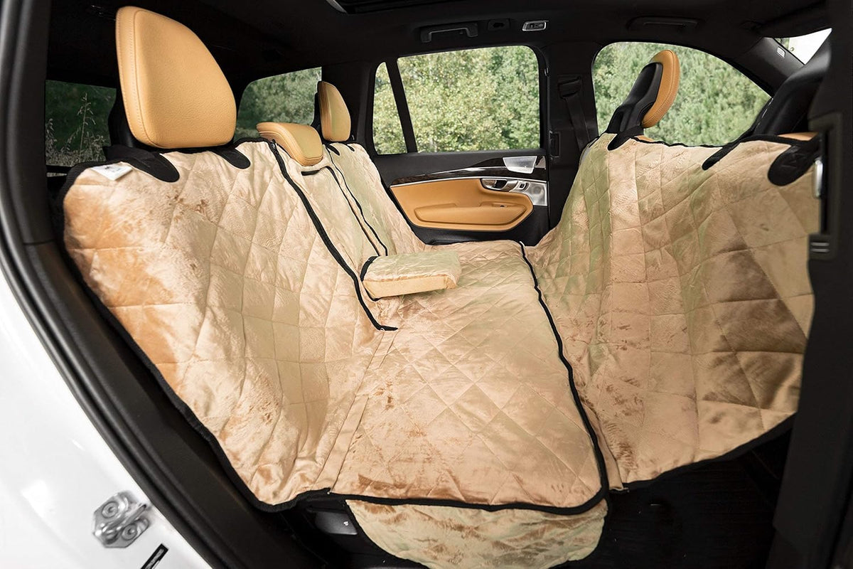 X-Large Charcoal Velvet Convertible Rear Seat Cover Q589