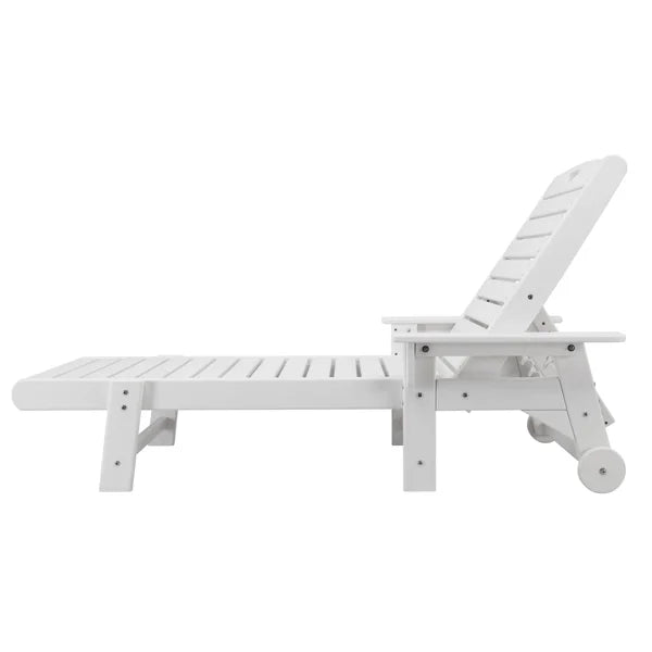 White HDPE Adjustable Backrest Lying Bed H669146