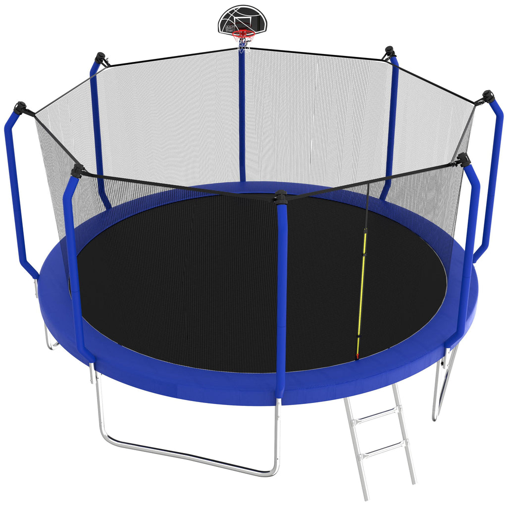 14FT Trampoline with Enclosure and Ladder R452