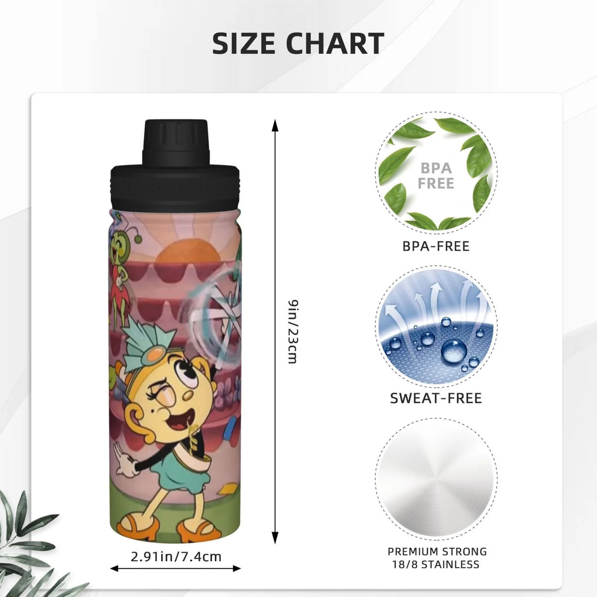 Insulated Stainless Steel Water Bottle 18OZ J8893