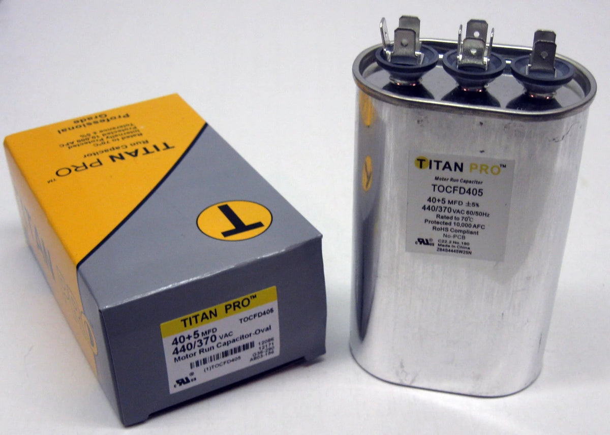 40/5 MFD/UF 440/370 Volts Oval Motor Run Capacitor D21512