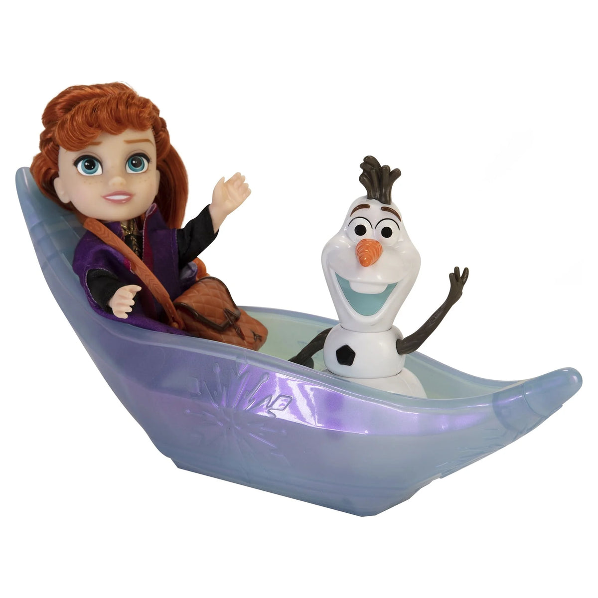 Frozen 2 Petite Princess Anna and Ice Canoe Gift Set Includes Anna, Olaf! Dolls are approximately 6 inches tall X435784