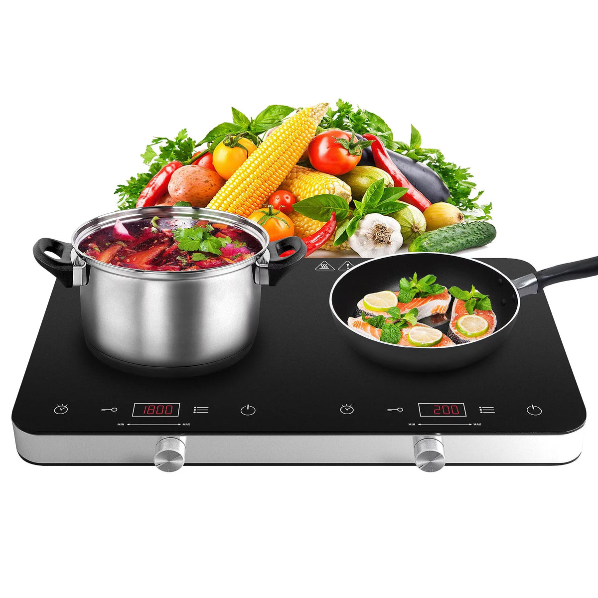 1800W Double Burner Electric Induction Cooktop O500907