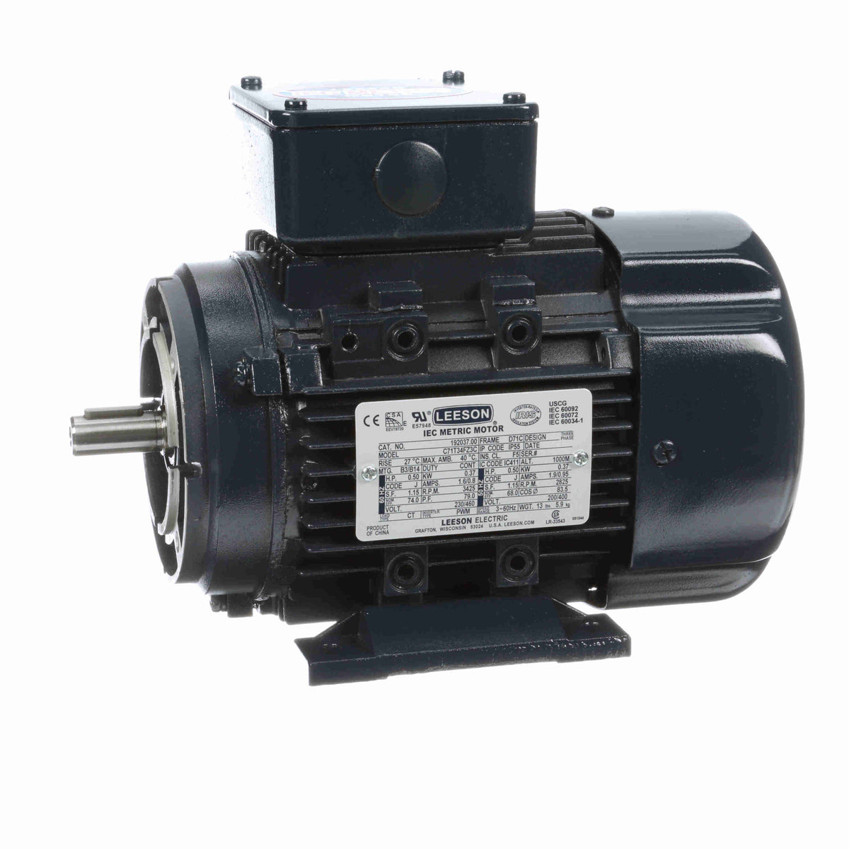 1/2HP 0.37kW IEC Metric Electric Motor, 3410RPM P977420