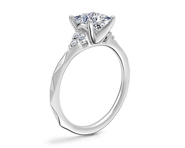 14K White Gold Princess Cut Diamond Ring R27335